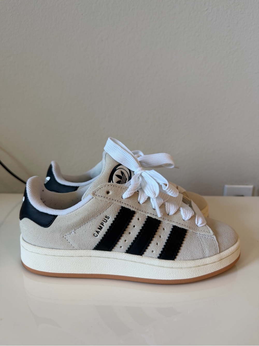 adidas Originals Campus Sneakers in Off-White and Black